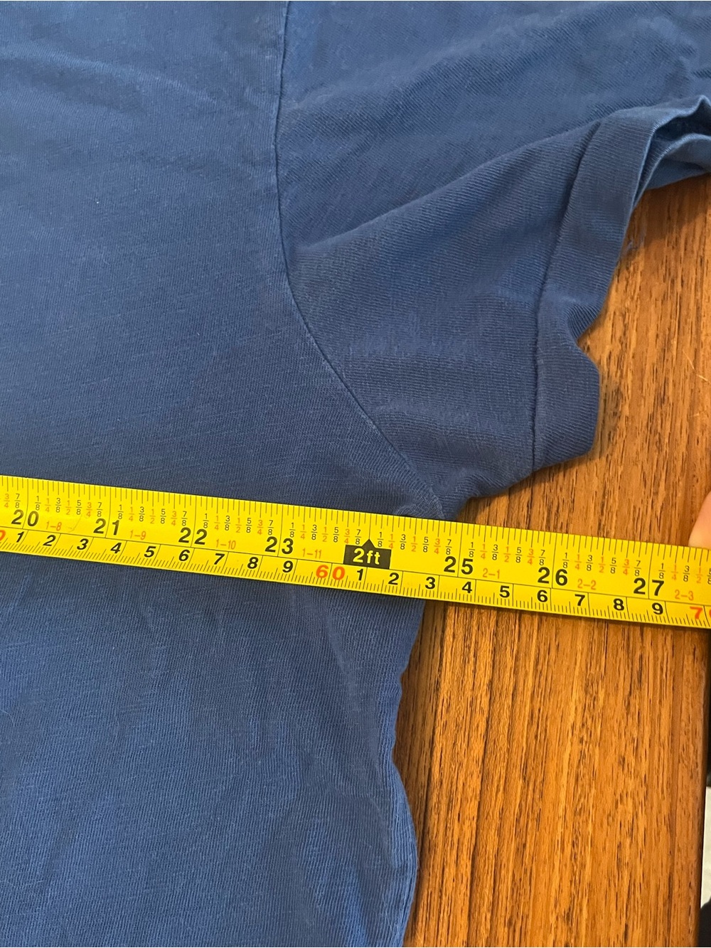 Ralph Lauren Blue Crewneck Tee with Yellow Polo Crew Graphic - Picture 8 of 11